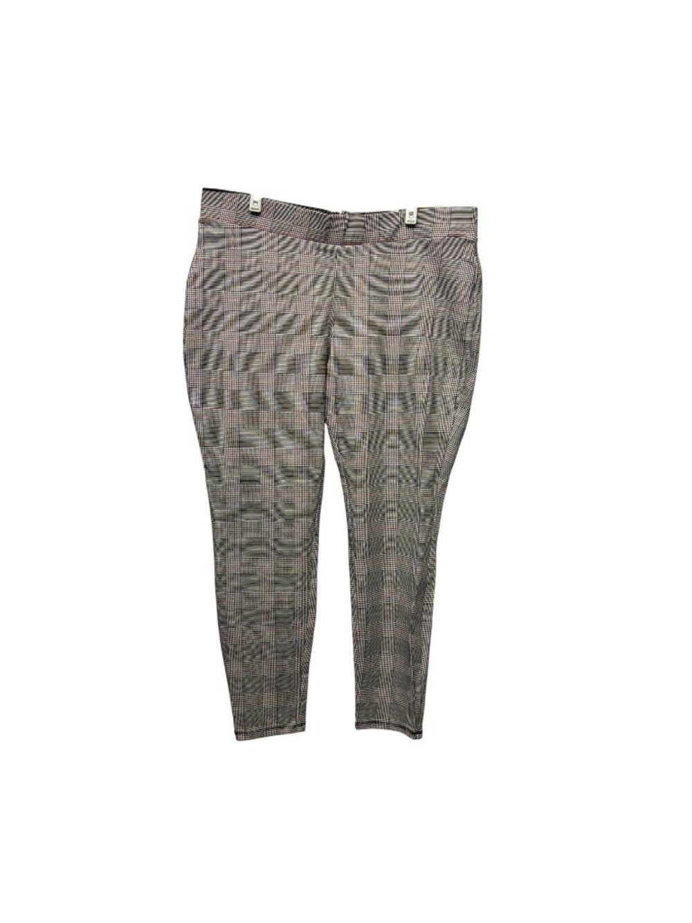 Time And Tru Womens Skinny Pants Size XL 16-18 Mid Rise Stretch Glen Plaid NEW